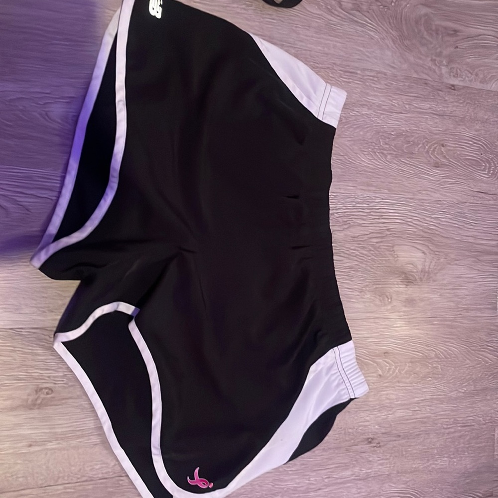 black and white shorts